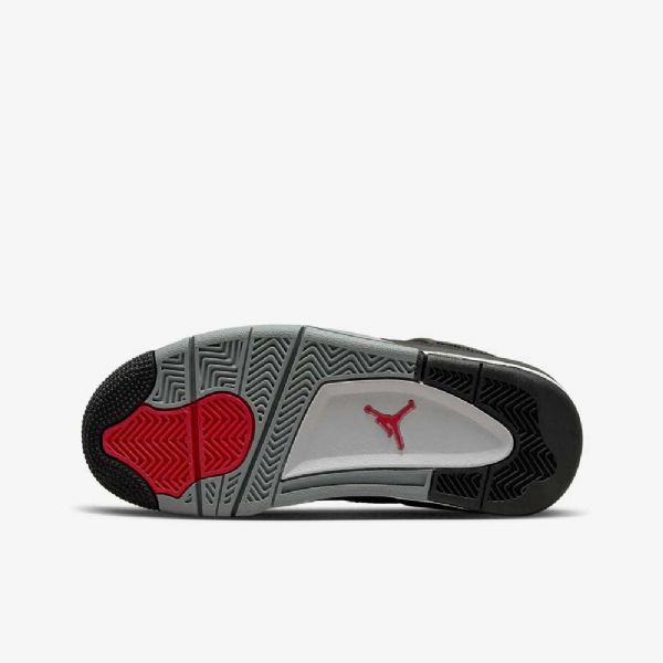 Nike Air Jordan 4 Retro Se Kengät Lapsille Musta Valkoinen Punainen Vaaleanharmaa