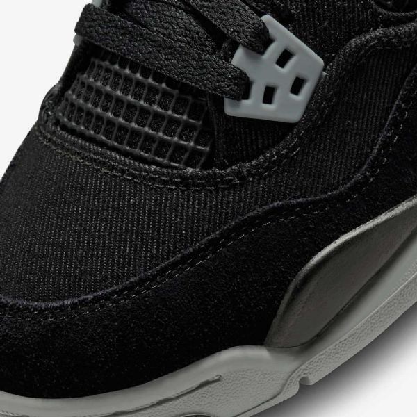 Nike Air Jordan 4 Retro Se Kengät Lapsille Musta Valkoinen Punainen Vaaleanharmaa