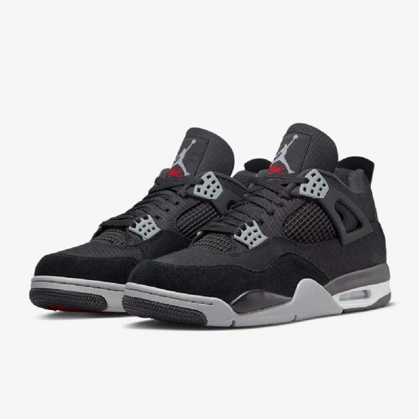 Nike Air Jordan 4 Retro Se Kengät Miehille Musta Valkoinen Punainen Vaaleanharmaa
