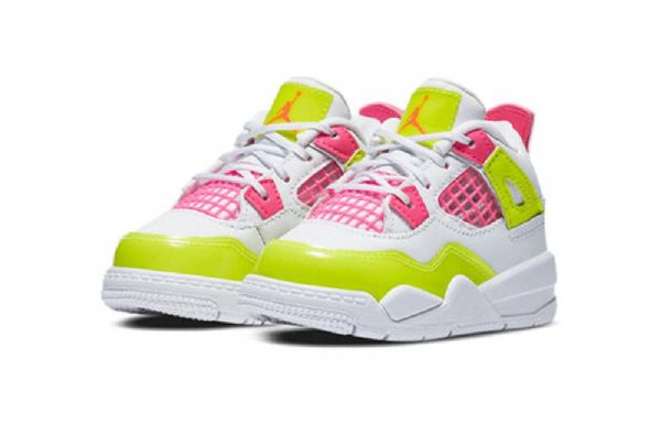 Nike Air Jordan 4 Retro Se Td Koripallokengät Lapsille Valkoinen Lemon