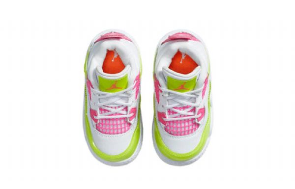 Nike Air Jordan 4 Retro Se Td Koripallokengät Lapsille Valkoinen Lemon