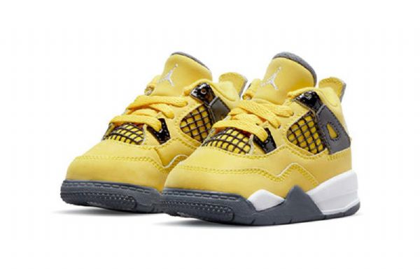 Nike Air Jordan 4 Retro Td Kengät Lapsille Keltainen