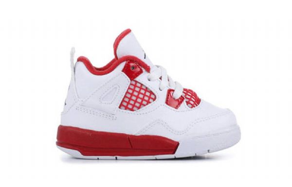 Nike Air Jordan 4 Retro Td Kengät Lapsille Valkoinen Punainen