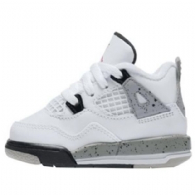 Nike Air Jordan 4 Retro Td Kengät Lapsille Valkoiset