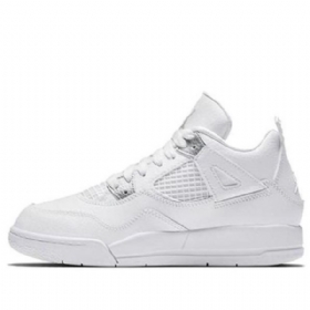 Nike Air Jordan 4 Retro Td Koripallokengät Lapsille Valkoinen