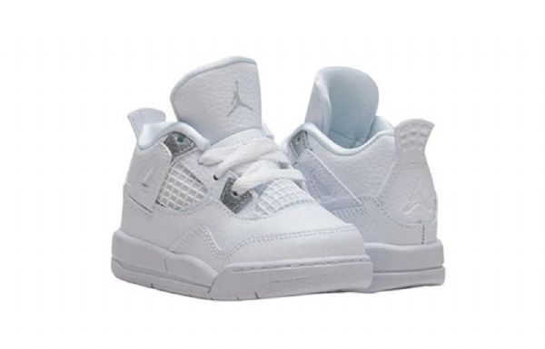 Nike Air Jordan 4 Retro Td Koripallokengät Lapsille Valkoinen