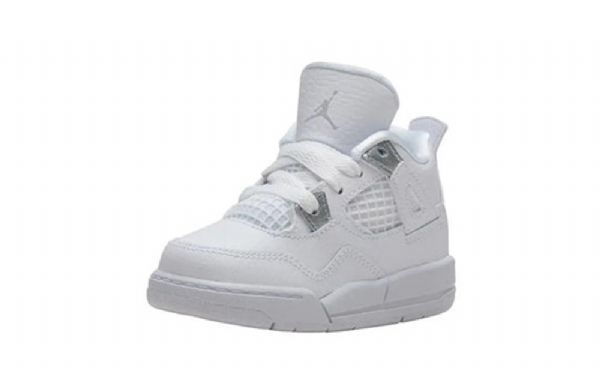 Nike Air Jordan 4 Retro Td Koripallokengät Lapsille Valkoinen