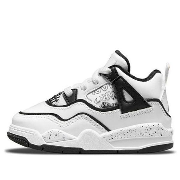 Nike Air Jordan 4 Retro Td Koripallokengät Lapsille Valkoinen