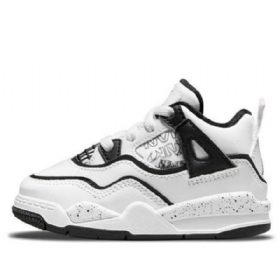 Nike Air Jordan 4 Retro Td Koripallokengät Lapsille Valkoinen
