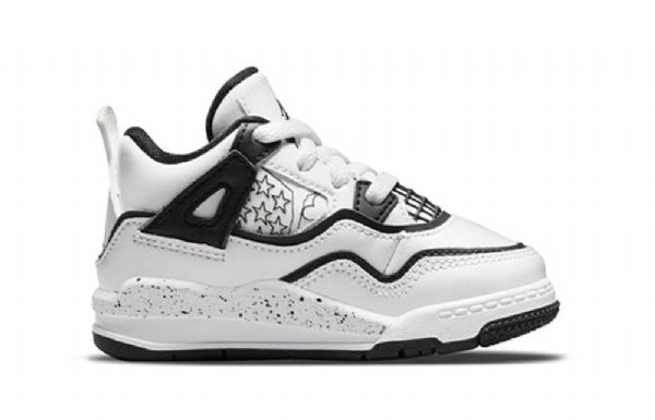 Nike Air Jordan 4 Retro Td Koripallokengät Lapsille Valkoinen