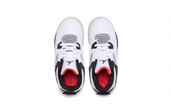 Nike Air Jordan 4 Retro Td Koripallokengät Lapsille Valkoinen Punainen
