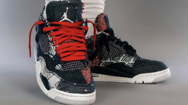 Nike Air Jordan 4 Sashiko Deep Ocean Kengät Naisille Laivastonsininen