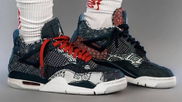 Nike Air Jordan 4 Sashiko Deep Ocean Kengät Naisille Laivastonsininen