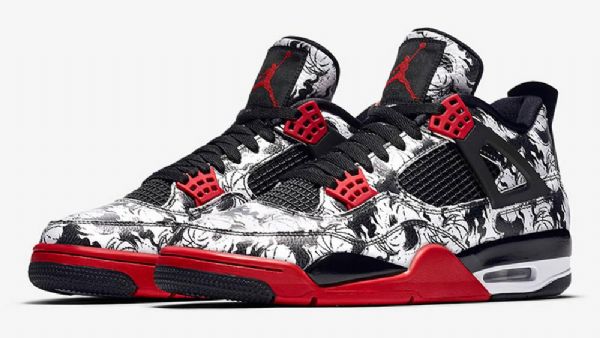 Nike Air Jordan 4 Tatuointikengät Miehille Monivärinen