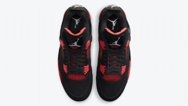 Nike Air Jordan 4 Thunder Kengät Naisille Musta Punainen