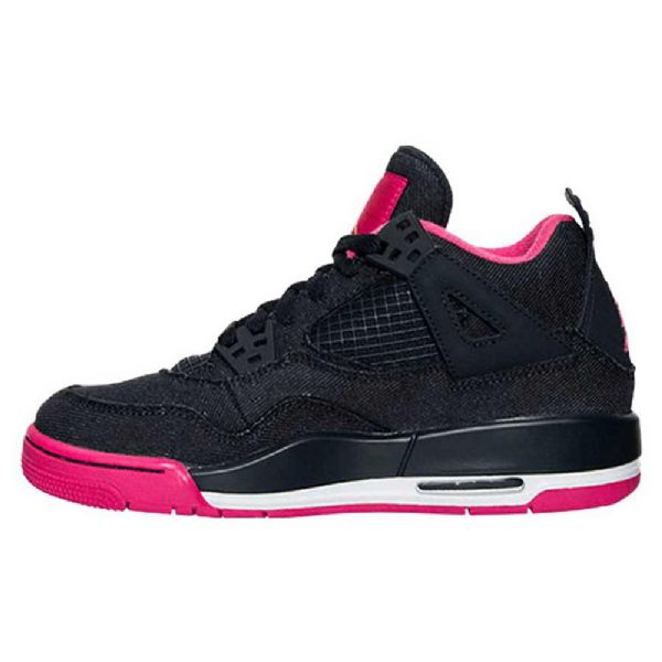 Nike Air Jordan 4 Tyttöjen Kengät Miehille Musta