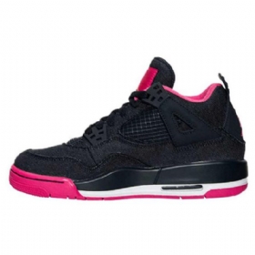 Nike Air Jordan 4 Tyttöjen Kengät Miehille Musta