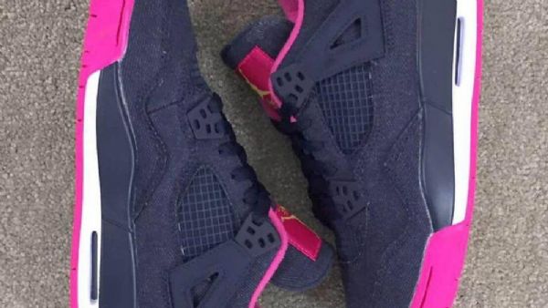 Nike Air Jordan 4 Tyttöjen Kengät Miehille Musta