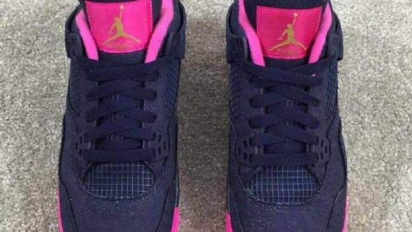 Nike Air Jordan 4 Tyttöjen Kengät Miehille Musta