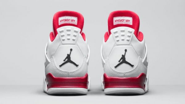 Nike Air Jordan 4 Vaihtoehtoiset Kengät Miehille Valkoinen Punainen