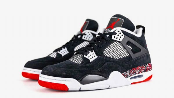 Nike Drake Ovo Jordan 4 Splatter Kengät Miehille Musta