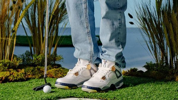 Nike Eastside Golf Air Jordan 4 Miesten Golfkengät Valkoinen
