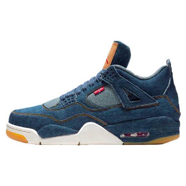 Nike Levis Air Jordan 4 Kengät Miehille Laivastonsininen