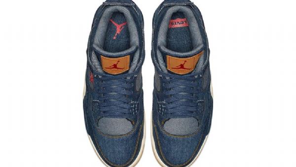 Nike Levis Air Jordan 4 Kengät Miehille Laivastonsininen