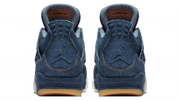 Nike Levis Air Jordan 4 Kengät Miehille Laivastonsininen