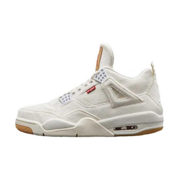 Nike Levis Air Jordan 4 Kengät Miehille Valkoinen