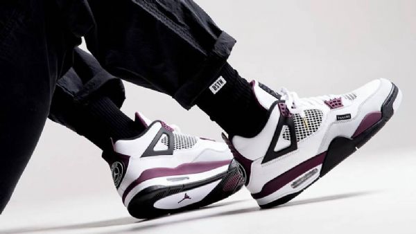 Nike Psg Jordan 4 Kengät Miehille Valkoinen Harmaa
