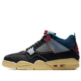 Nike Union La Air Jordan 4 Retro Koripallokengät Miehille Mustat