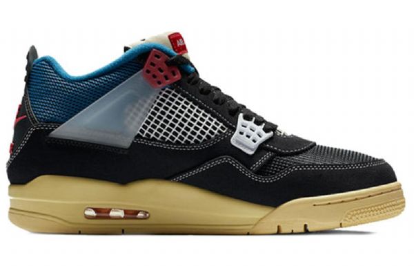 Nike Union La Air Jordan 4 Retro Koripallokengät Miehille Mustat