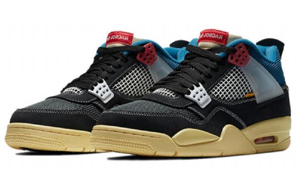 Nike Union La Air Jordan 4 Retro Koripallokengät Miehille Mustat
