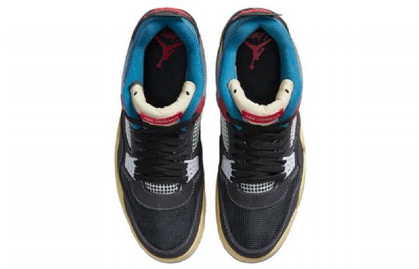 Nike Union La Air Jordan 4 Retro Koripallokengät Miehille Mustat
