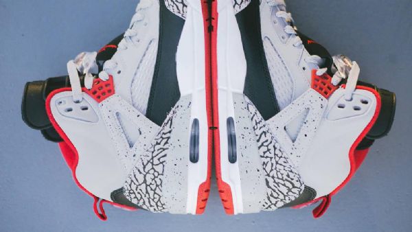 Nike Air Jordan Spizike Kengät Miehille Harmaa Punainen