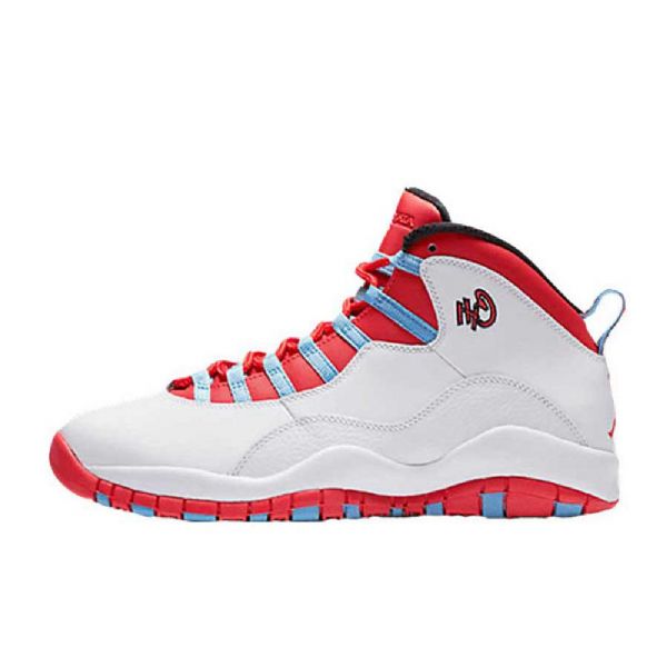 Nike Air Jordan 10 Chicagon Kengät Miehille Valkoinen Punainen