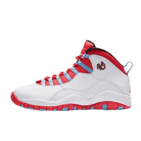 Nike Air Jordan 10 Chicagon Kengät Miehille Valkoinen Punainen