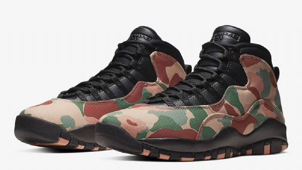 Nike Air Jordan 10 Desert Kengät Miehille Naamiointi Musta