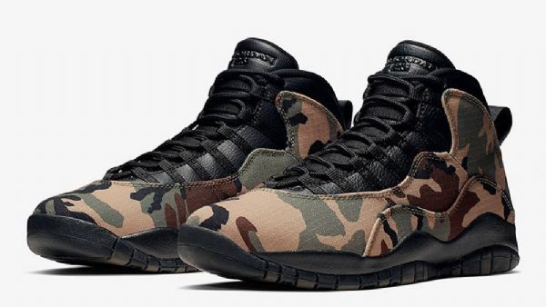 Nike Air Jordan 10 Woodland Kengät Miehille Naamiointi Musta