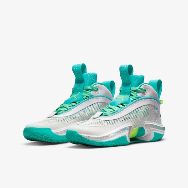 Nike Air Jordan Xxxvi Guo Koripallokengät Lapsille Valkoinen Hopea