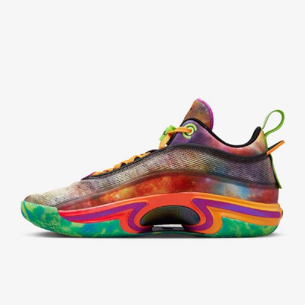 Nike Air Jordan Xxxvi Low Tops Pe Koripallokengät Miehille Musta Vihreä