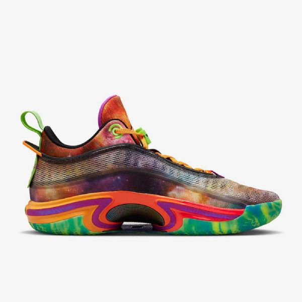 Nike Air Jordan Xxxvi Low Tops Pe Koripallokengät Miehille Musta Vihreä