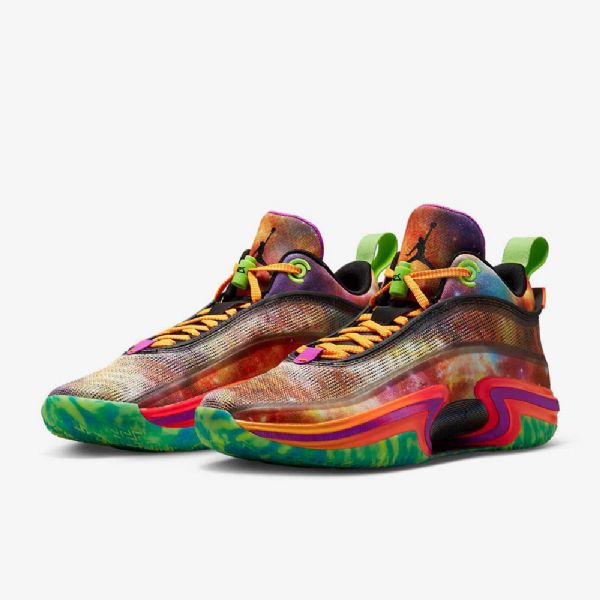 Nike Air Jordan Xxxvi Low Tops Pe Koripallokengät Miehille Musta Vihreä