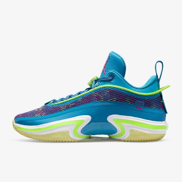Nike Air Jordan Xxxvi Matalat Topit Luka Pf Koripallokengät Miehille Sininen Purppura Pinkki Vihreä