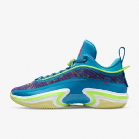 Nike Air Jordan Xxxvi Matalat Topit Luka Pf Koripallokengät Miehille Sininen Purppura Pinkki Vihreä