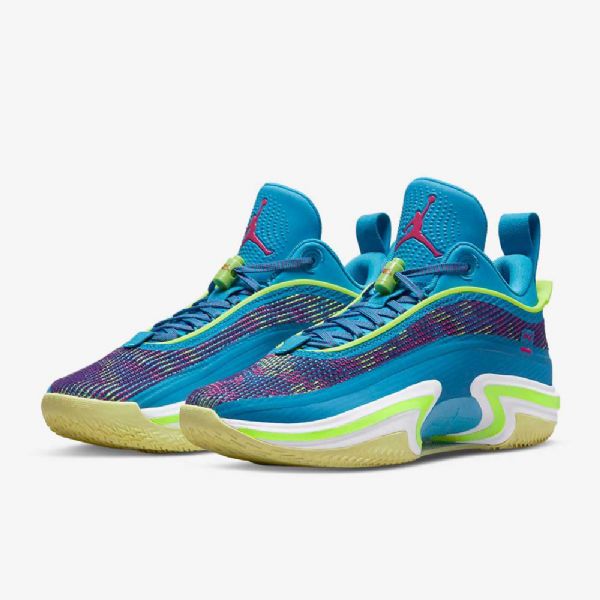 Nike Air Jordan Xxxvi Matalat Topit Luka Pf Koripallokengät Miehille Sininen Purppura Pinkki Vihreä