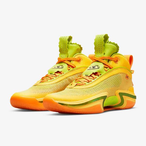 Nike Air Jordan Xxxvi Taco Jay Koripallokengät Miehille Keltainen Vihreä Musta
