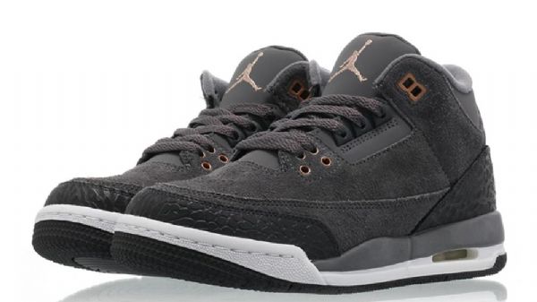 Nike Air Jordan 3 Antrasiitti Pronssi Gg Kengät Miehille Harmaa