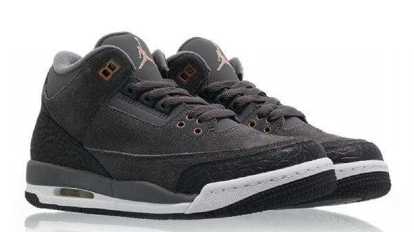 Nike Air Jordan 3 Antrasiitti Pronssi Gg Kengät Miehille Harmaa
